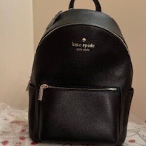 Kate Spade NWT Leila Women's Medium Dome Backpack Pebbled Blk Leather (k8155)